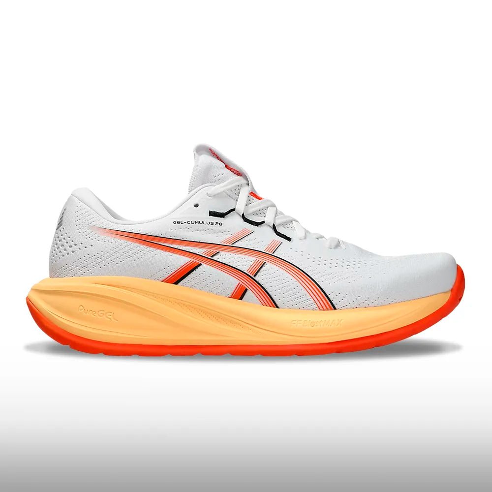 Zapatillas Asics Gel Cumulus 28 White Energy Orange Hombre