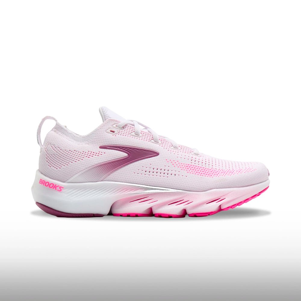 Zapatillas Brooks Glycerin Flex White Cyber Pink Argyle Mujer