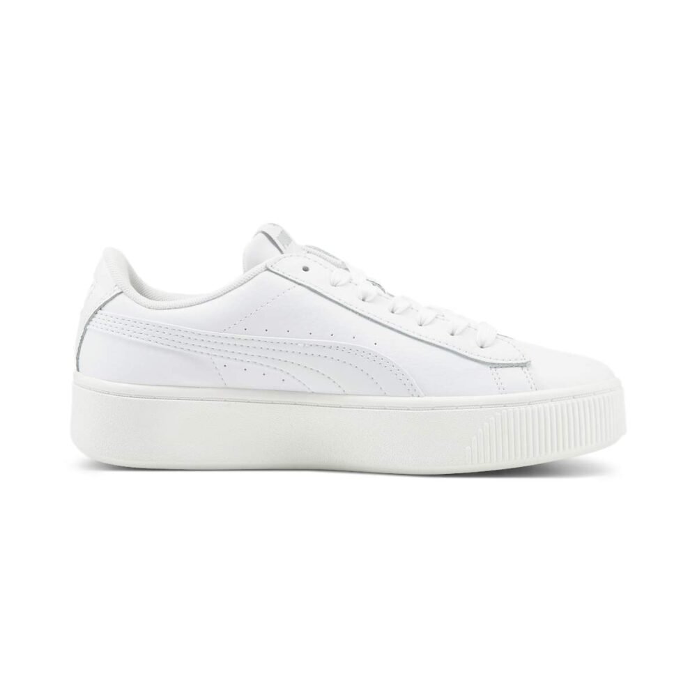 Zapatillas Puma Vikky Stacked Blanco Plateado Mujer